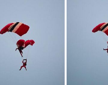 Increíble rescate de un paracaidista