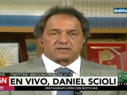 #sciolienc5n: no va a haber ningun problema de falta de dolares #sciolienc5n: no va a haber ningun problema de falta de dolares