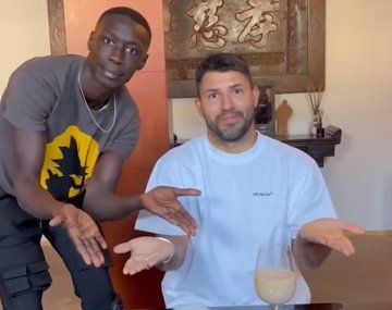 El desafío viral que el Kun Agüero superó junto a un famoso tiktoker