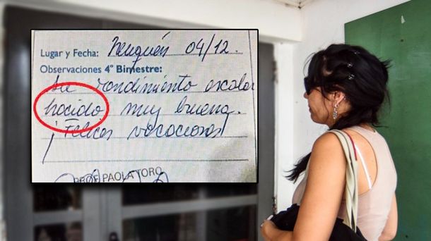 Escándalo por el terrible error de ortografía de una directora en un boletín