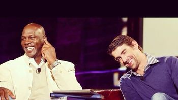 dos grandes: phelps conocio a jordan y se emociono dos grandes: phelps conocio a jordan y se emociono