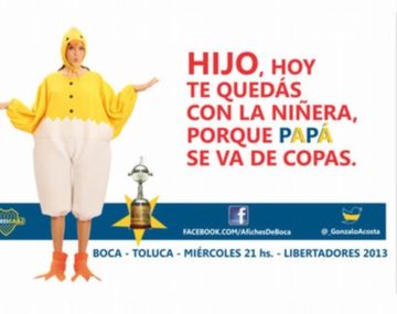 Los hinchas de Boca vuelven a la carga con afiches para River