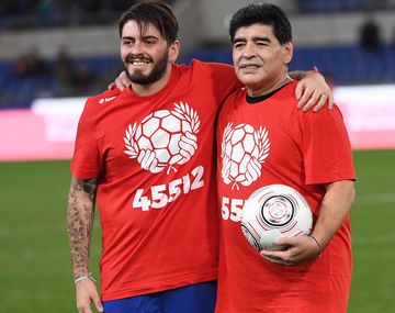 Diego Junior y Diego Maradona
