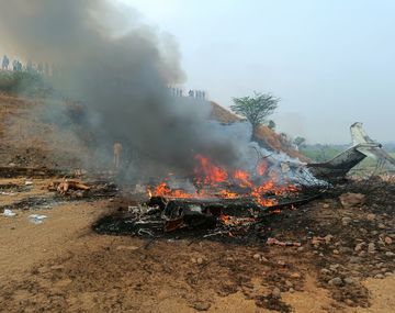 Tragedia aérea en la India: se estrelló un avión y murió un funcionario