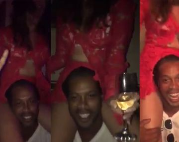 El video de Ronaldinho descontrolado en una fiesta