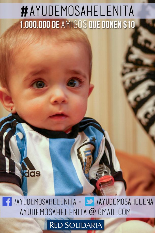 #AyudemosAHelenita: una beba de 9 meses necesita urgente un trasplante