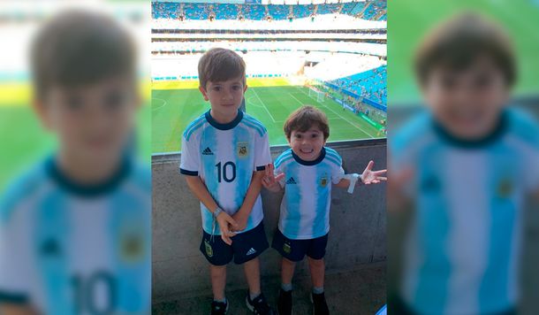 El detalle en una foto de Thiago y Mateo Messi que hizo reír a todos