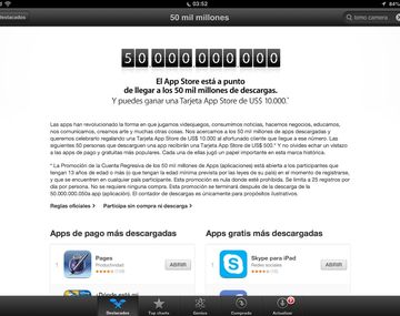 La cuenta regresiva de Apple a las 50 mil millones de descargas