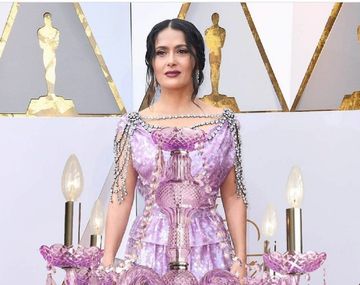 Salma Hayek y su polémico vestido