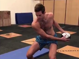 Del Potro, durante su entrenamiento Del Potro, durante su entrenamiento