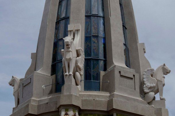 Un detalle de la cúpula de la Confitería Del Molino