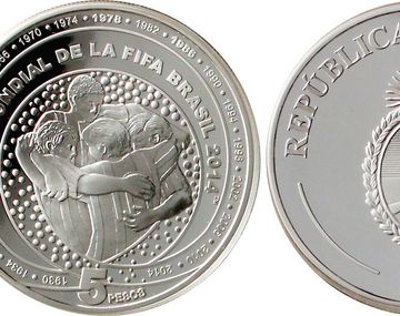 El Banco Central lanzó una moneda del Mundial de Brasil