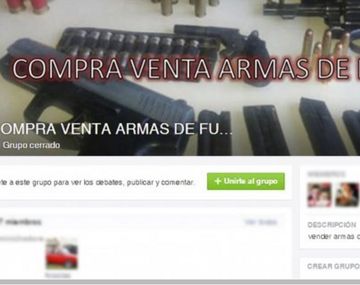Venden armas y municiones a través de un grupo de Facebook