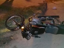 Así quedó la moto tras ser arrollada