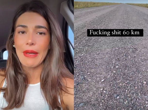 ¿Obsesionada? La turista española viral volvió a filmarse mientras maneja y se queja de las rutas argentinas