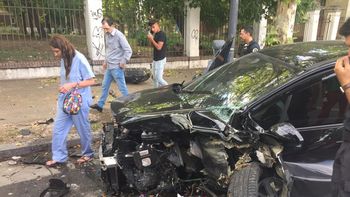 Así quedó el auto de Yamil Asad. (Foto: @PabloCarrozza) Así quedó el auto de Yamil Asad. (Foto: @PabloCarrozza)