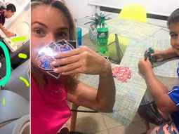 Dalma, Benjamín y Rocío Oliva, de vuelta en Argentina