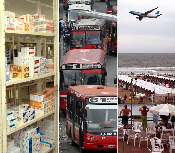 Medicamentos, aumento de colectivos y alojamientos turísticos, impulsaron la inflación