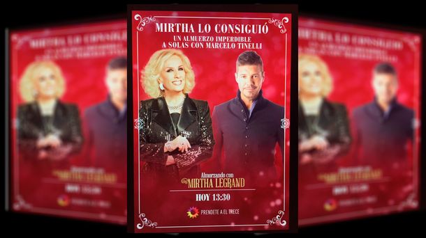 ¿De qué hablarán Mirtha Legrand y Tinelli en el almuerzo de este domingo?