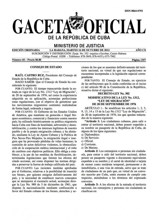 Histórico: Cuba eliminó los permisos de salida de la Isla