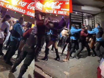 Video: una mujer trans le dio una trompada a un policía de la Ciudad y fue detenida