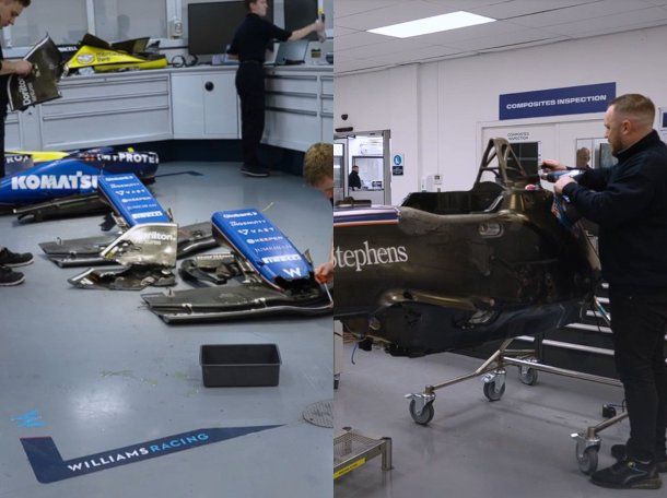 Así recuperó Williams los autos de Colapinto y Albon para el Gran Premio de Las Vegas