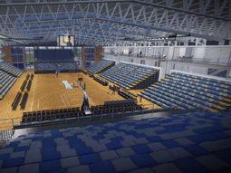 El Dow Center tendrá 3 canchas de entrenamientos que se transformarán en una para competir. Un estadio para 4.000 personas.