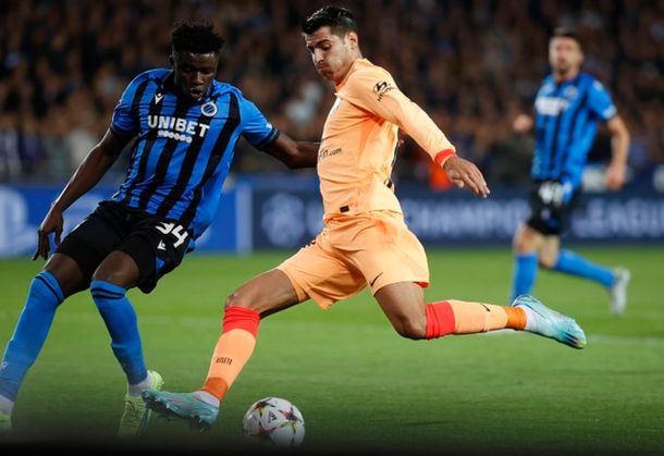 El Alético Madrid del Cholo Simeone perdió 2-0 ante Brujas