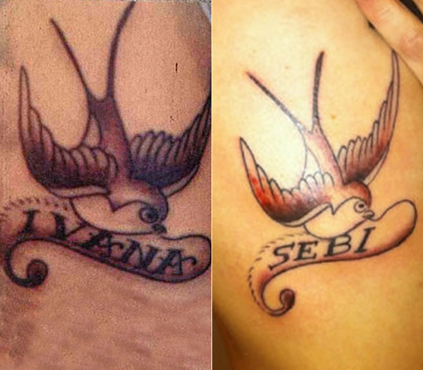 Sebastián Ortega y su novia se tatúan su amor