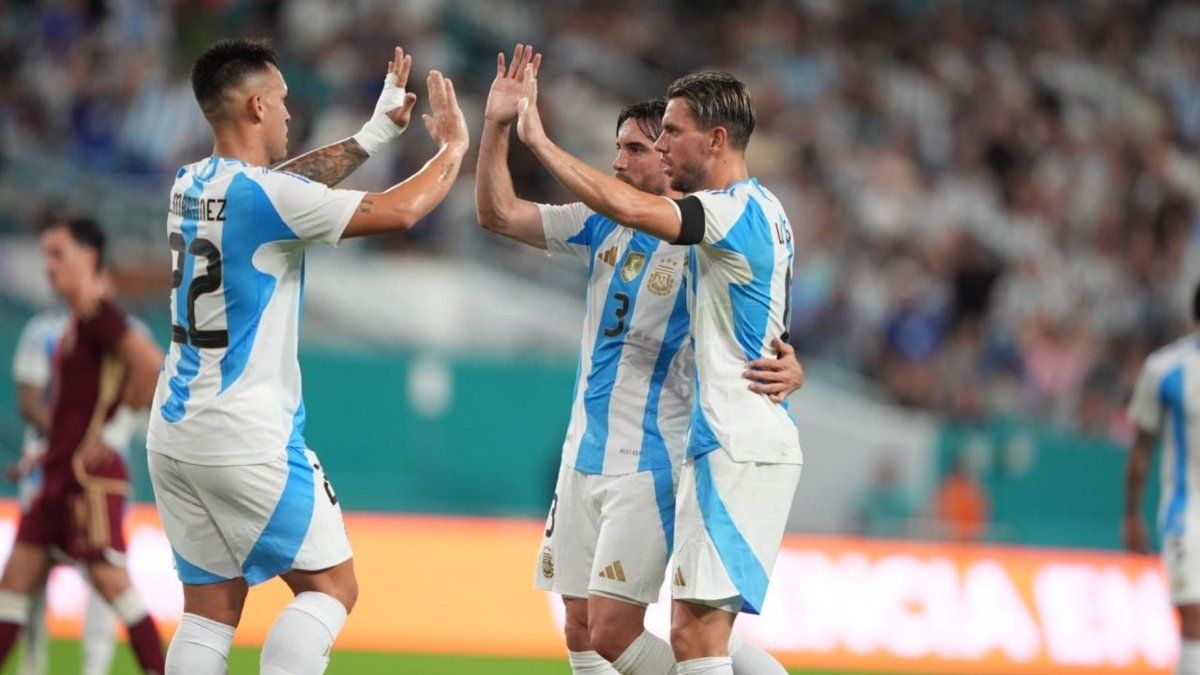 Sin Lionel Messi y con sorpresas, la Selección Argentina venció 1-0 a Venezuela en Miami