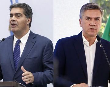 Exgobernador Jorge Capitanich y actual mandatario Leandro Zdero.
