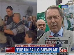 Casal calificó de ejemplar la sentencia a Cuello