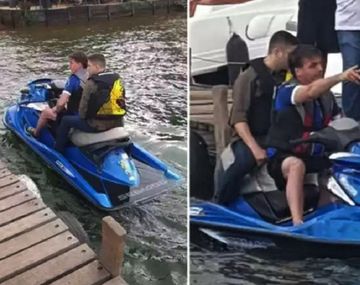 Jair Bolsonaro paseó en jet-ski en pleno luto nacional