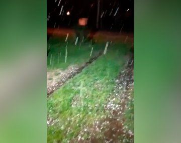 VIDEOS: Nevó en una ciudad de la provincia de Buenos Aires