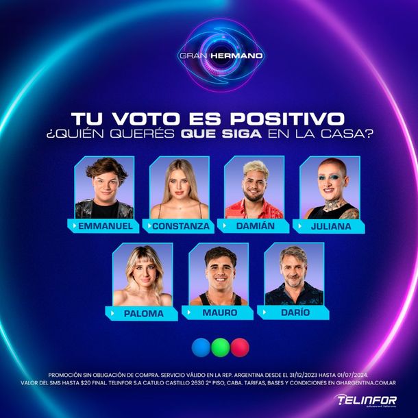 Cómo votar gratis al que querés que siga en Gran Hermano
