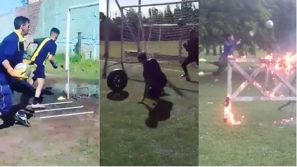 Partiocular entrenamiento de los arqueros de Dock Sud