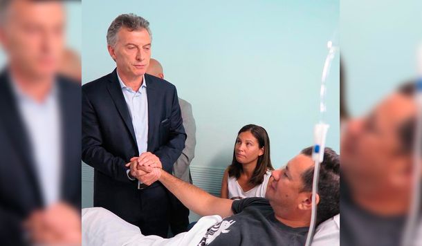 Macri visitó a los policías heridos