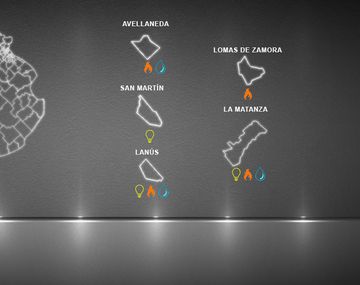 Este es el mapa con todos los distritos en los que les pusieron un freno al tarifazo