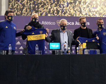 Boca presentó oficialmente a Briasco y Rolón como sus nuevos refuerzos