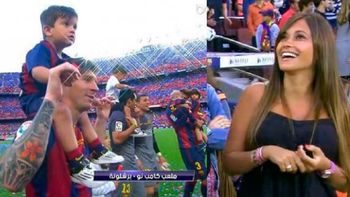 asi festejaron messi, roccuzzo y thiago el titulo asi festejaron messi, roccuzzo y thiago el titulo