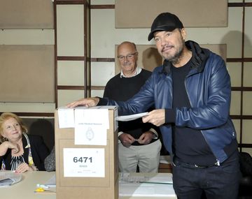 Marcelo Tinelli votando en las elecciones de 2017
