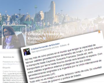 Cristina volvió a destacar el envío del primer satélite de fabricación argentina