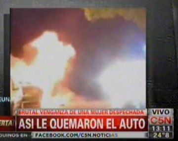 San Valentín trágico: así fue como la ex novia despechada le quemó el auto