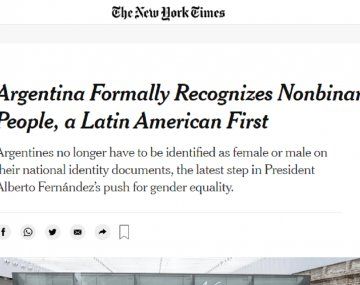 The New York Times destacó a la Argentina por el DNI para las personas no binarias