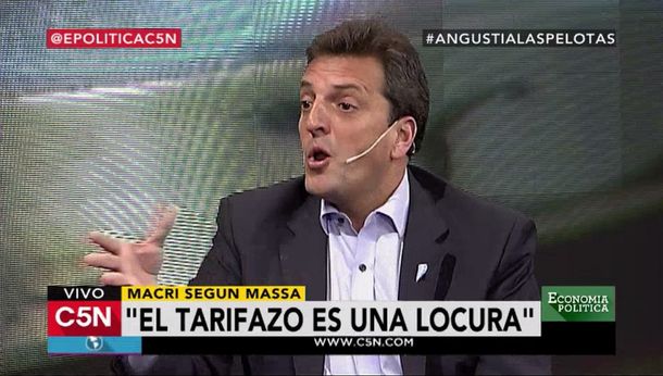 Massa le pidió a Macri que suspenda el tarifazo de luz y gas