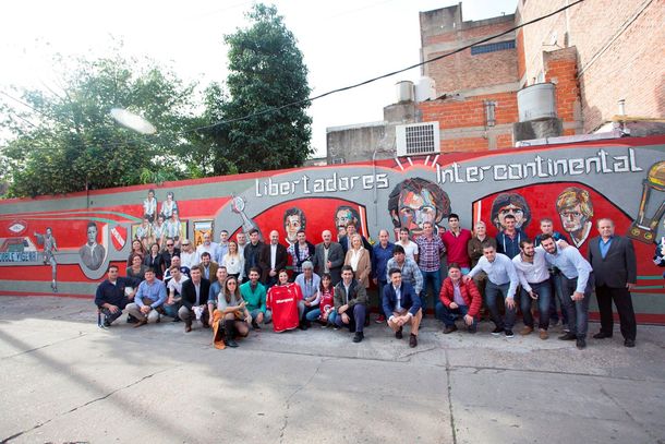 El mural Una Línea Roja de Independiente