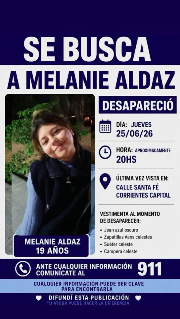 Buscan en Corrientes a una joven de 19 años que denunció a su novio por violencia de género y desapareció