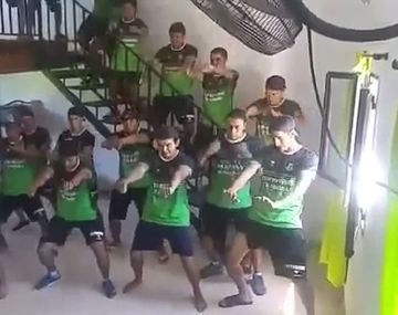 Los jugadores, copados con la coreografía