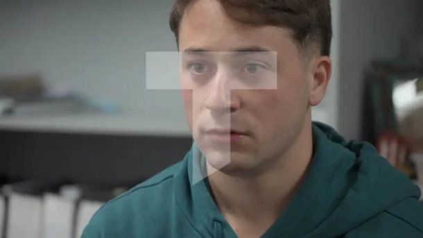 Máximo Thomsen en su primera entrevista televisiva. Máximo Thomsen en su primera entrevista televisiva.