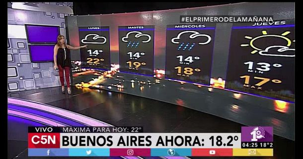 Mañana fresca con baja probabilidad de lloviznas